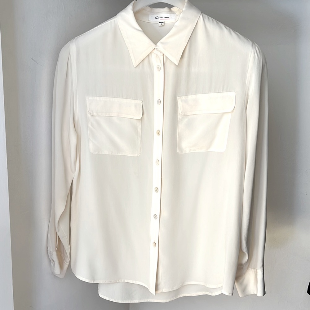 Two by Vince Camuto Silk Utility Shirt